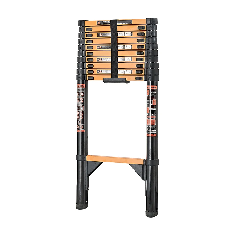 folding alloy carbon steel 7 step ladder with hand rails