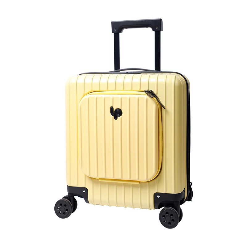Mini small airline customer trolley universal carry-on luggage wheel trolley suitcase luxury set with travel bag