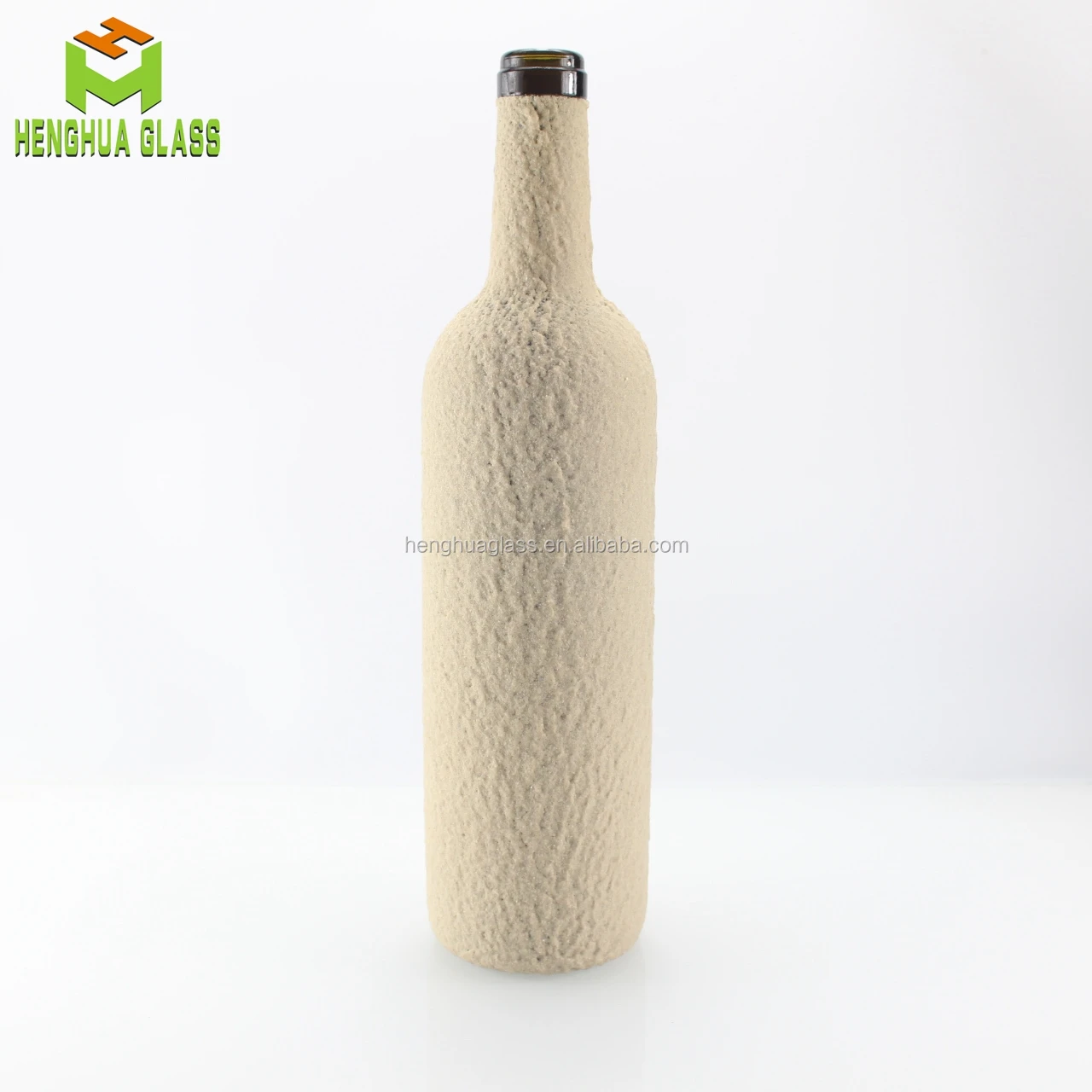 manufacturer custom 750ml Retro Style wine glass  bottle 75cl Special shape coating glass red wine liquid container bottle