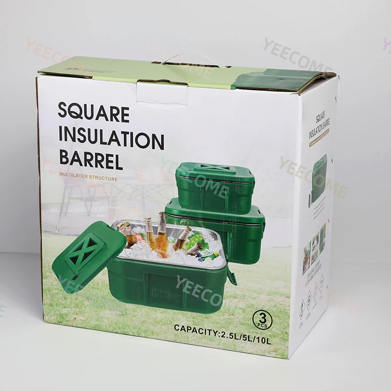 YJM2050 Capacity 2.5+5+10L Factory Hot Sale luxury food warmer set casserole set Insulation and cold  food warmer sets of 3