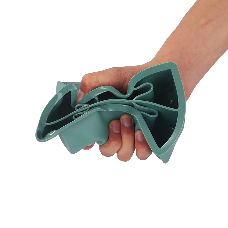 OEM custom color 6 cavity silicone ice cube tray large size ice maker hold silicon ice cube tray with cover