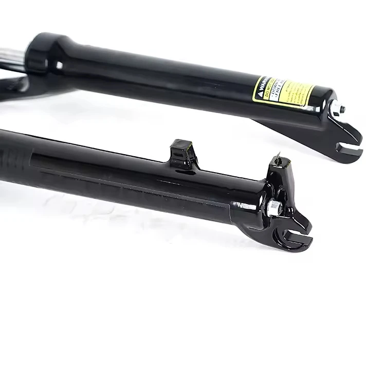 Bicycle aluminum alloy suspension fork 20 24 26 inches and silver pillar 28.6mm shaped spring MTB fork