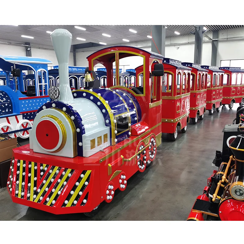 Popular Electrique Miniature Indoor Kids Mini Express Electric Battery Power Drive Shopping Mall Trackless Train For Sale