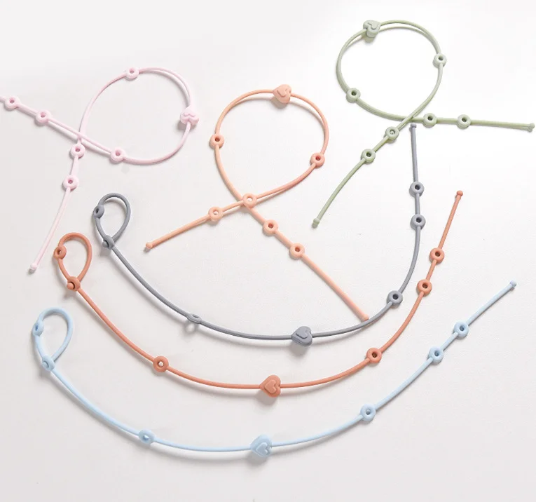 YDS Flexible Silicone Baby Stroller Clips Pacifier Teether Clip Baby Toy Accessories Adjustable Clip