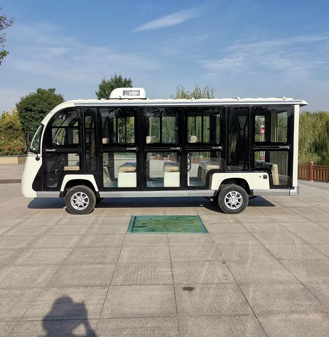 Off Road China Electric Enclosed Sightseeing Tour Buses Car