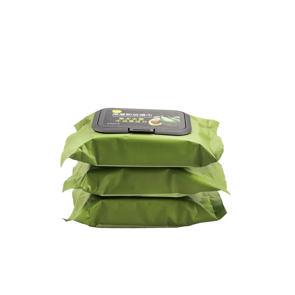 Customizable custom LOGO 1-120 pcs natural cleaning adhesive dacron wet tissue wipes