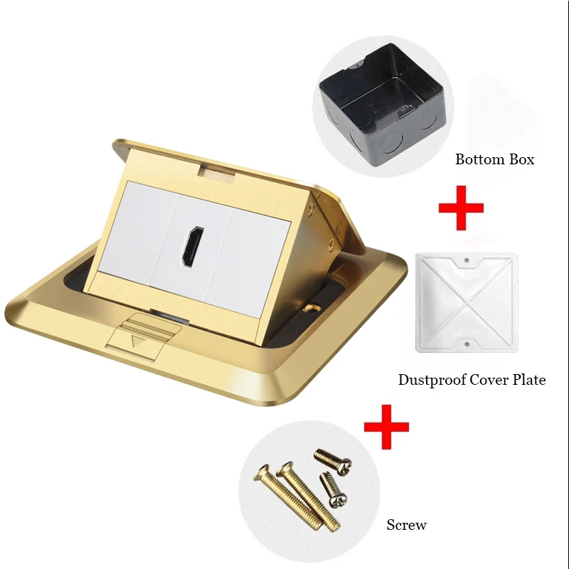 SETO pop-up power ground socket multimedia link with cable 20cm socket multi-function power socket slide cover hidden