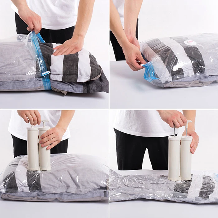 Good quality plastic giant vacuum seal zip lock storage bag Travel Clothes Vacuum Bag for mattress