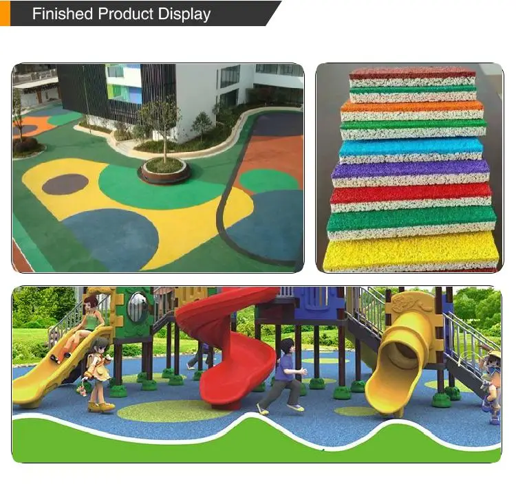 Hot Style EPDM Rubber Granules aliphatic pu binder epdm granule Rubber Granule in Poured-in-Place Playground