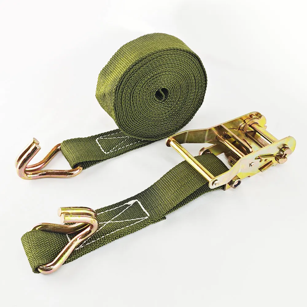 50mm heavy duty ratchet tie down custom logo cargo lashing belts
