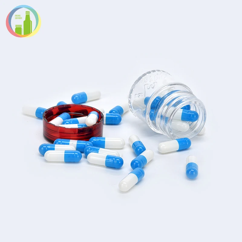
Portable supplement container mini pill plastic capsule containers 