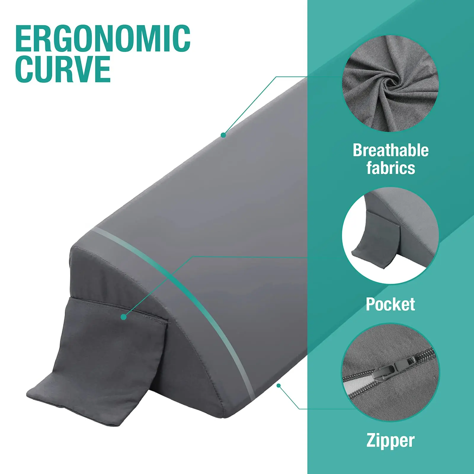 Custom Triangular  Bed Wedge Pillow Headboard Pillow for bed gap at bed head joint