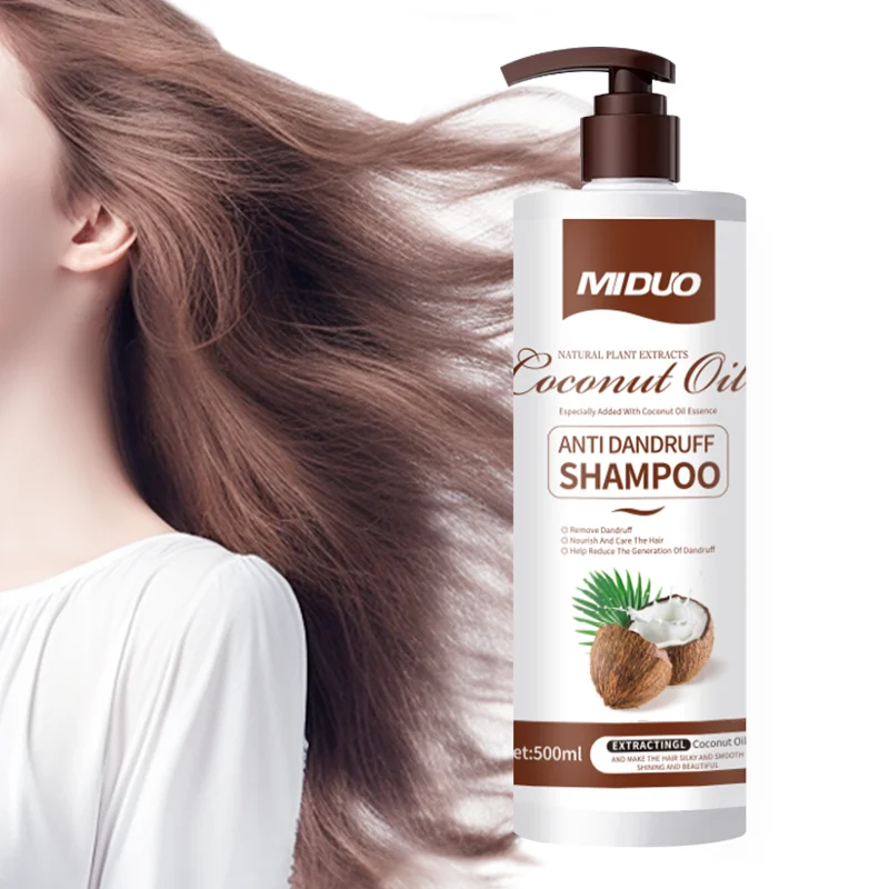 MIDUO Factory 500ML Anti-Dandruff Natural Organic Bulk Purple Color Hair Black Hair Loss Growth Care Repairing Coconut Shampoo