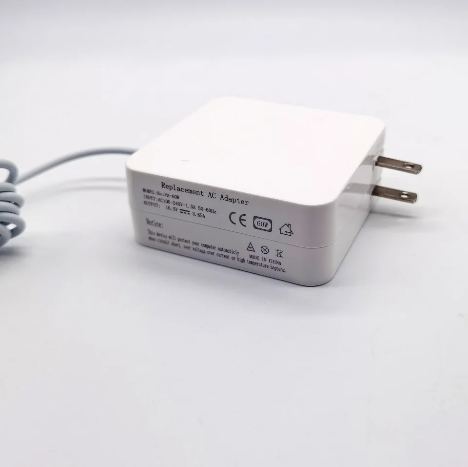 Wholesale Price netbook 16.5V 3.65A 60W ac dc laptop adaptador for macbook laptop charger