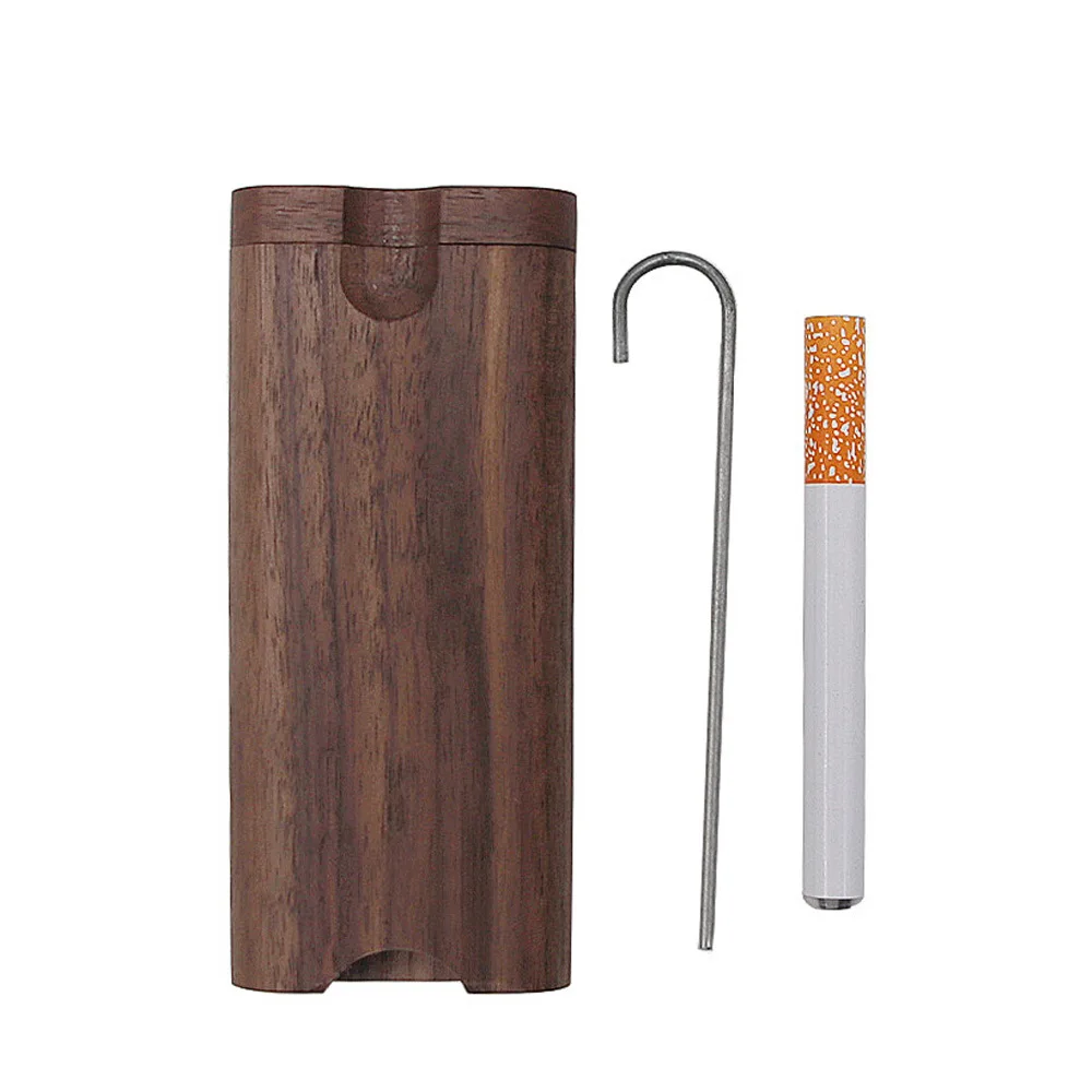 Customized logo New Portable Bamboo Cigarette Case Custom Wood Chinese Cigarette Case