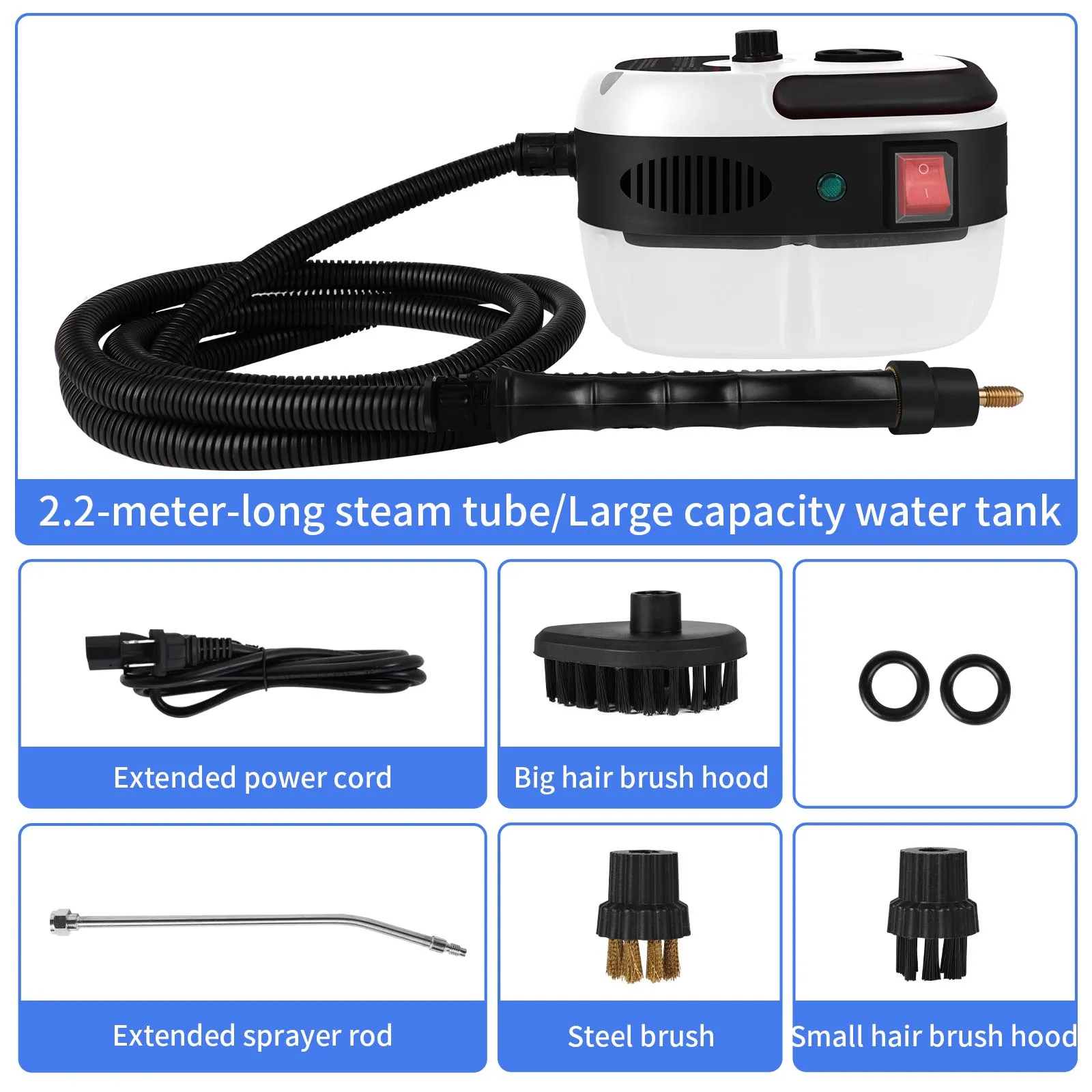 2500W 220V/110V High Pressure High Temperature Household Handheld Steam Cleaner Air Conditioner Kitchen Car Steam Cleaner