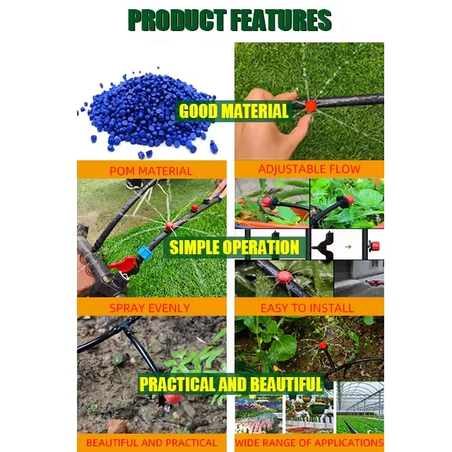 High quality Adjustable Dripper install on the pe pipe flow rate 0-70L for Agriculture sprinkler Irrigation system