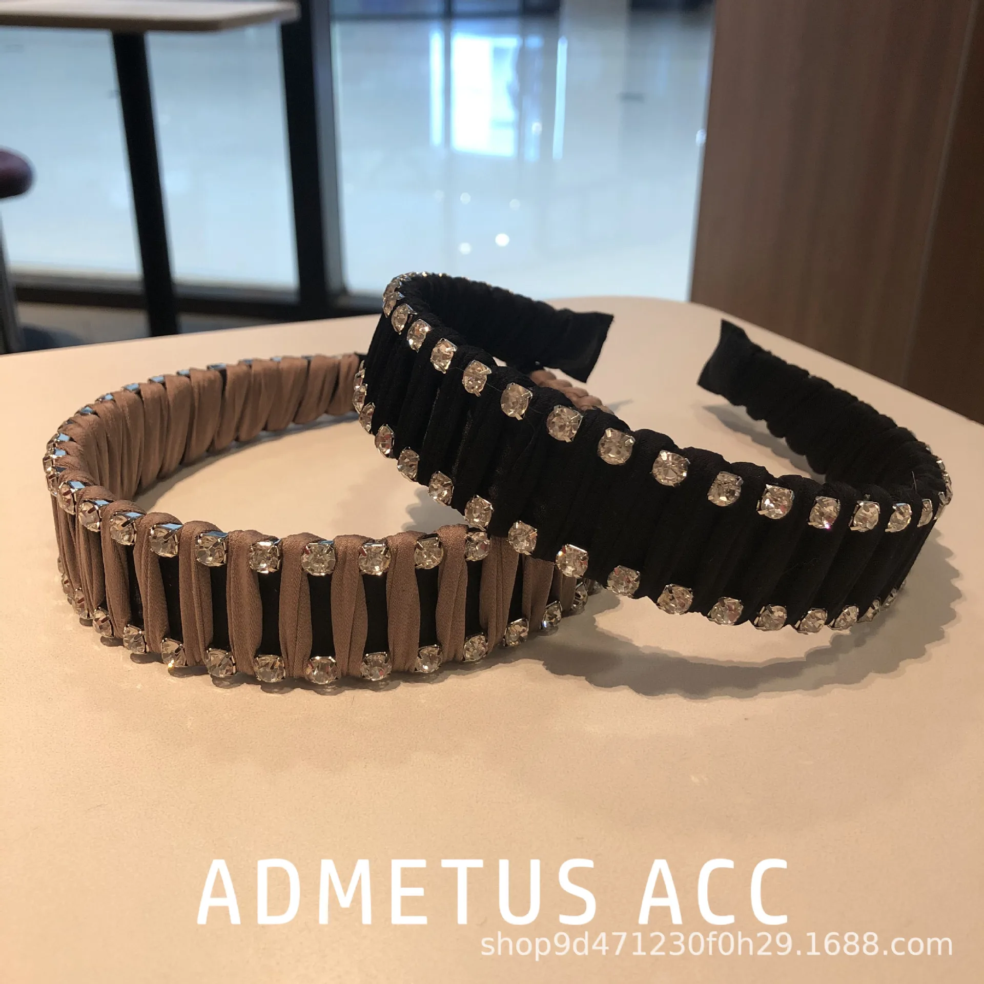 Tschick Colored Diamond Gemstone Headband Customized Crystal Luxury Headband Wholesale Velvet Customized Sparkling Headband