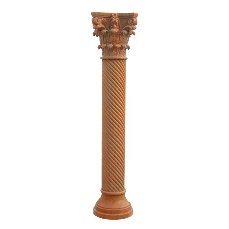 Egypt beige marble roman pillars granite columns solid marble columns with corinthian capitals