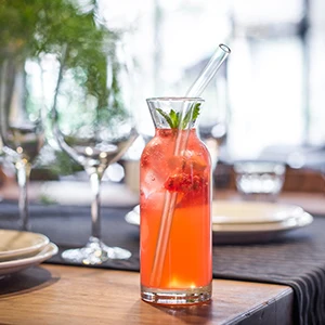 Amazon Top Seller New Product Sustainable Heat-resistant 8mm Straight Clear Drinking Borosilicate Straw With