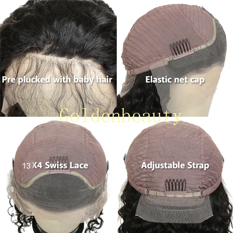 Lace Front Human Hair Wigs With Baby Hair Brazilian Remy Hair Short Curly Bob Wigs For Women Pre-Plucked Wig