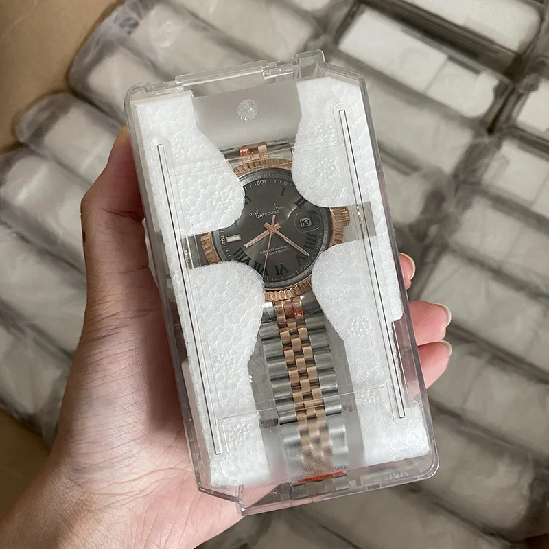 Ready To Ship Famous Brand Transparent Plastic Watch Box Watch Coffin 20 PCS Low MOQ with Wholesale Price