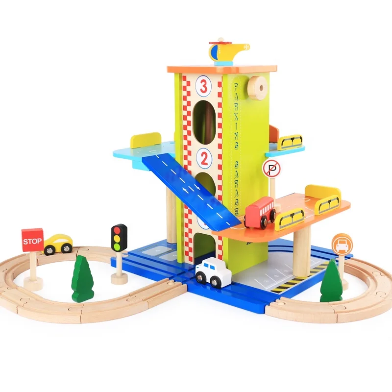 Cartoon Early Education Garage Parking Lot Pretend Game Toys