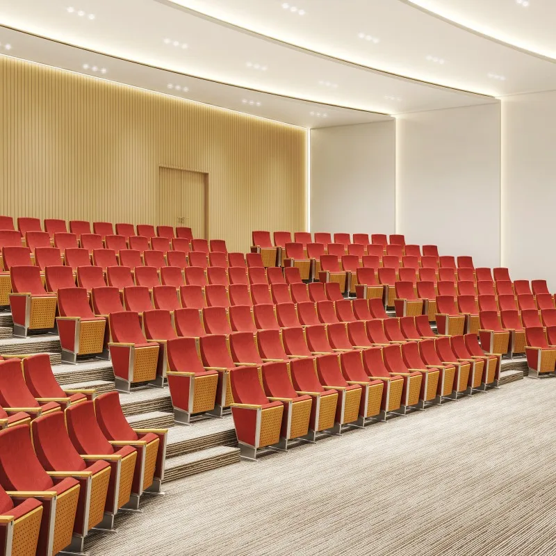 Modern Auditorium Chair Theater Church Chairs With Folding Table Wooden Conference Lecture Hall chair