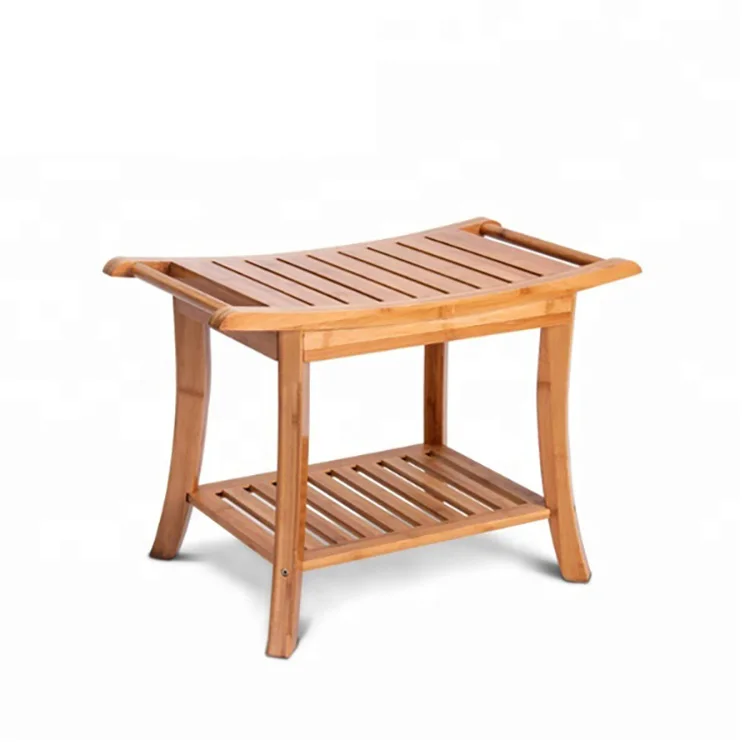 Лидер продаж утолщенный бамбуковый стул для обуви нескользящий душа держатель полотенец ванной