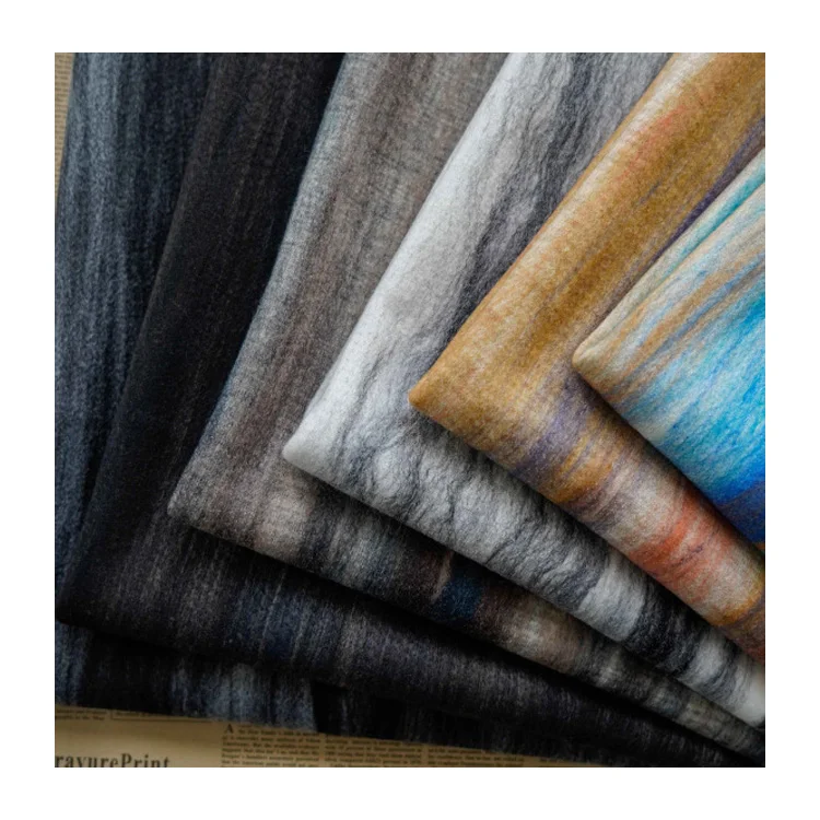 Fashion Designer Oil painting 100% Polyester dyed jacquard fabric Women bag and dress dyed fabrics