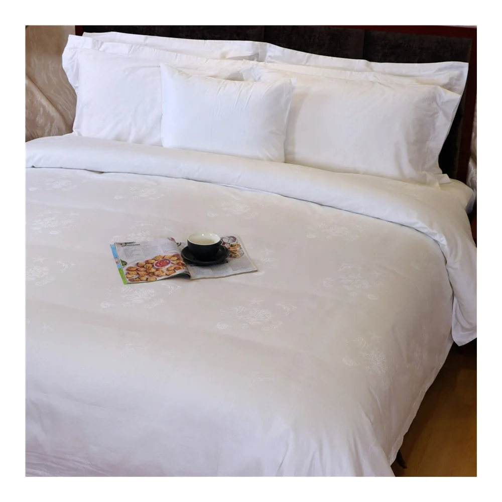 Oem Hotel Bed Linen Jacquard Cotton Bedsheets Bedding Set Luxury King Bedding Set Quilt Set Bedding