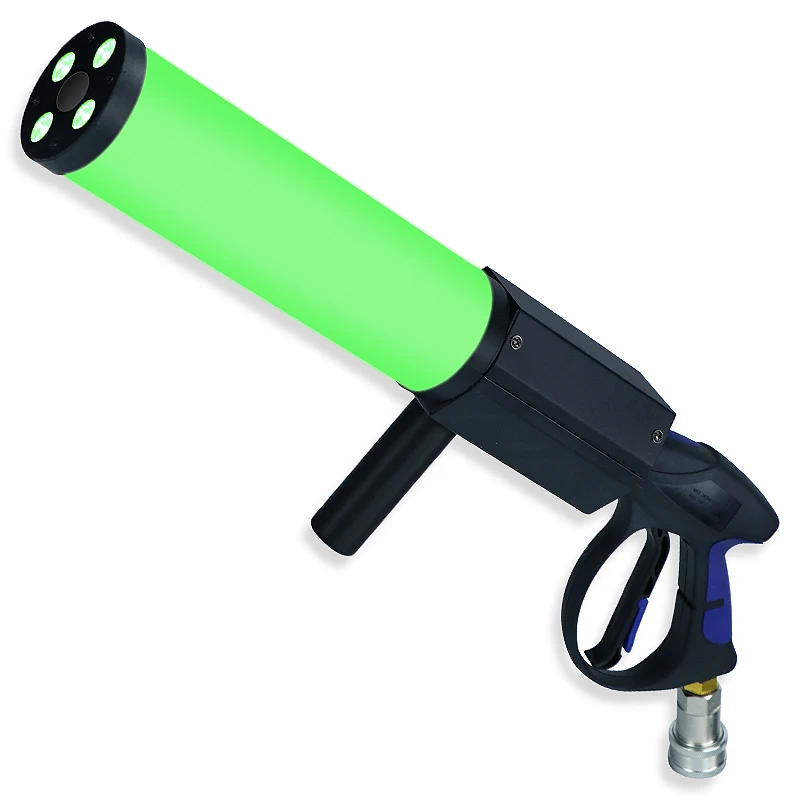 SHTX RGB big LED Co2 Smoke machine Gun For Disco dj Nightclub Party Stage Special Effect metal cryo Gas Column Fog Air cannon