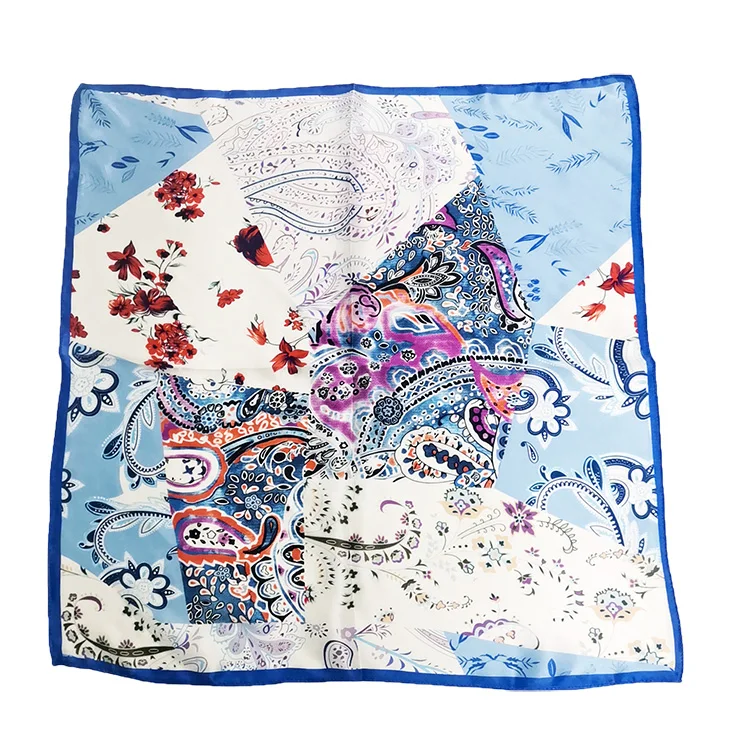 Pure Silk Scarf Custom Print Scarf Charmeuse Neck Silk Scarves For Ladies