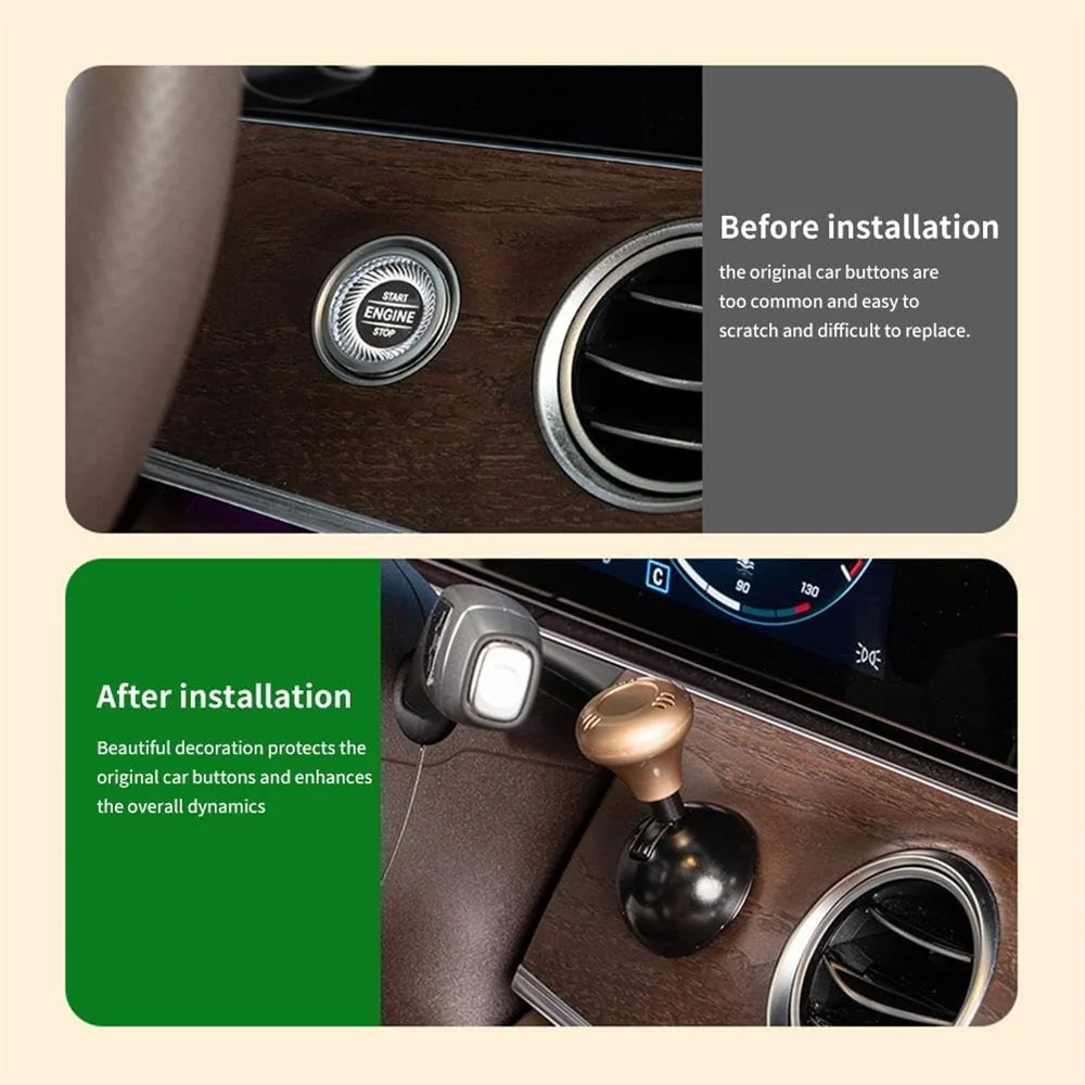 Metal Automotive Engine One-Touch Start Button Air Freshener Car Joystick Push Start Button Rocker Car Joystick Starter
