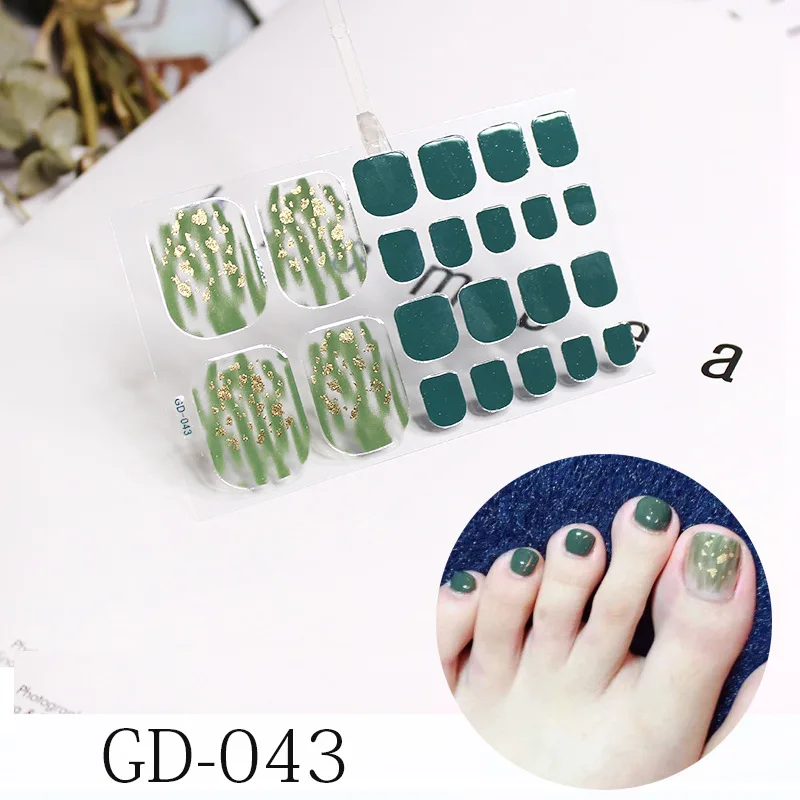 2019 Nail Art Sticker Fashion custom design full cover waterproof non-toxic foot nail sticker decal for decoration