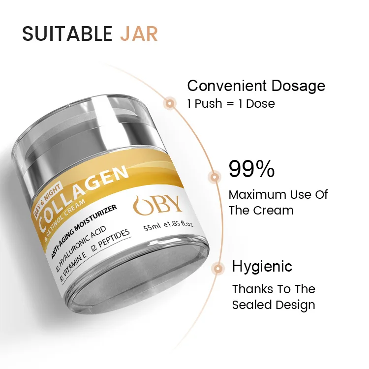 Tiktok Hot Selling Collagen Cream vegan organic skin anti aging wrinkle firming whitening collagen face cream for black skin