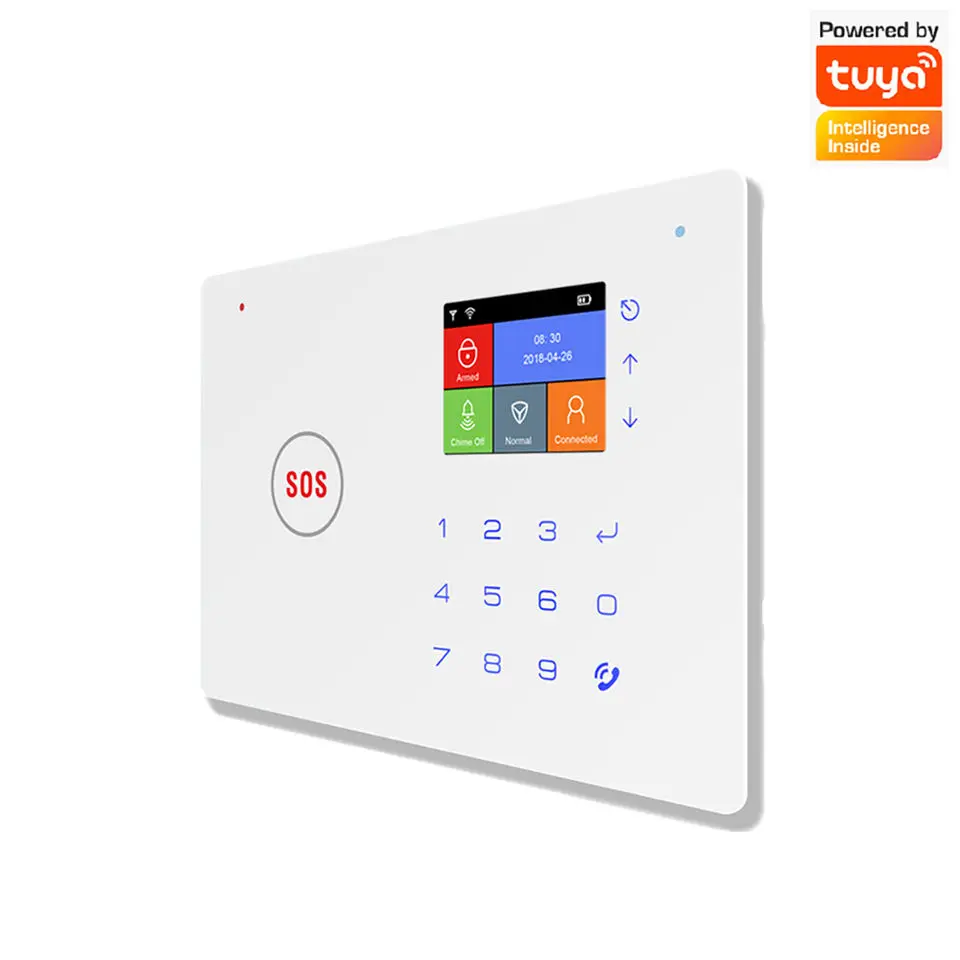 New release 2.4 inch TFT Screen Display GSM WIFI smart home fire alarm system smart home security alarm system
