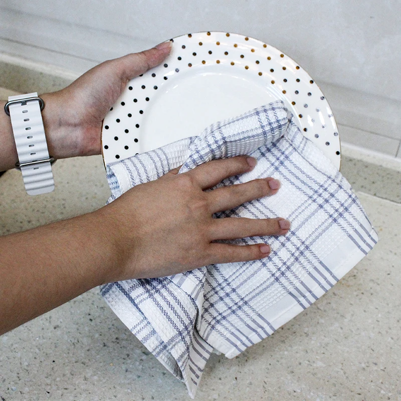 Custom microfrber eco lux kitchen towel microfiber waffle towels strong absorbent kitchen cleaning cloth household napkins