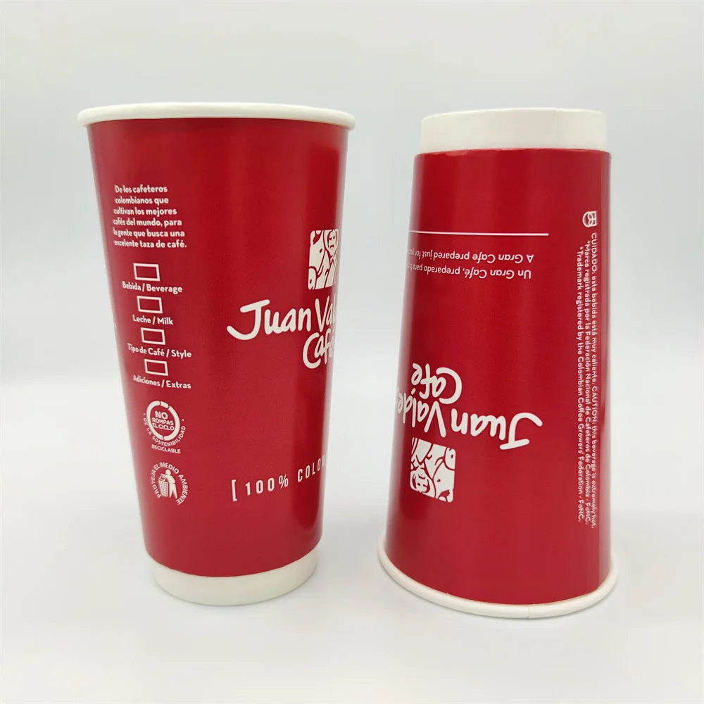 High Quality Paper Cup Customized Logo Printed Disposable Paper Coffee Cup
