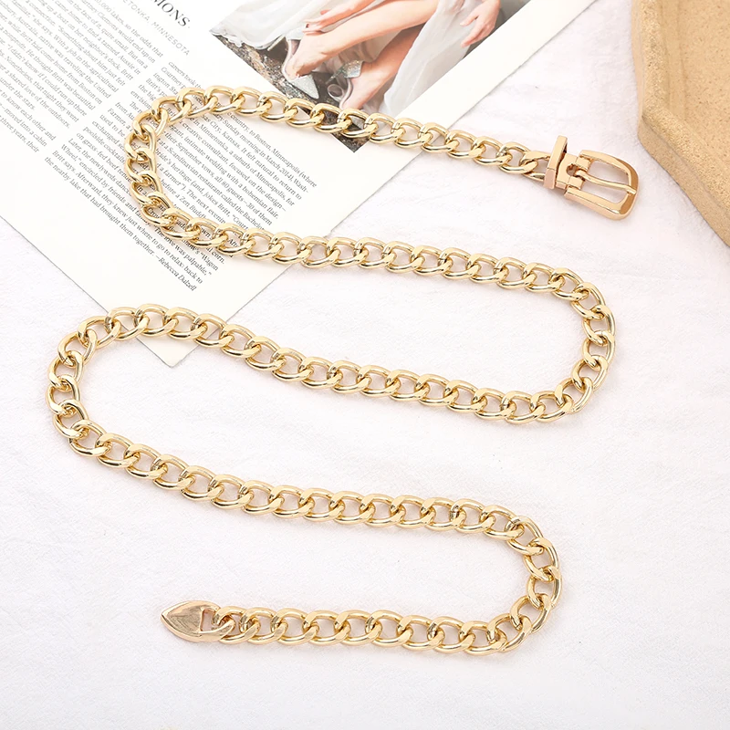 
Minimalist Gold Plated Cuban Chain Body Belly Jewelry Chains Beach Sexy Waist Belt Chain For Women 