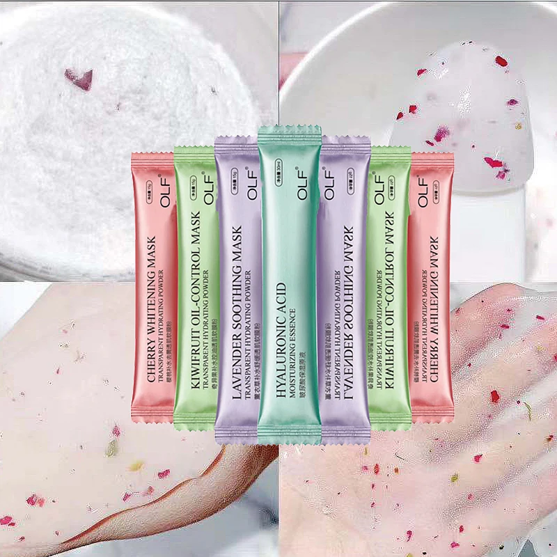 Private Label Custom Lavender Gel Moisturizing Hyaluronic Acid Crystal Peel Off Rubber Powder Hydro Jelly Face Mask