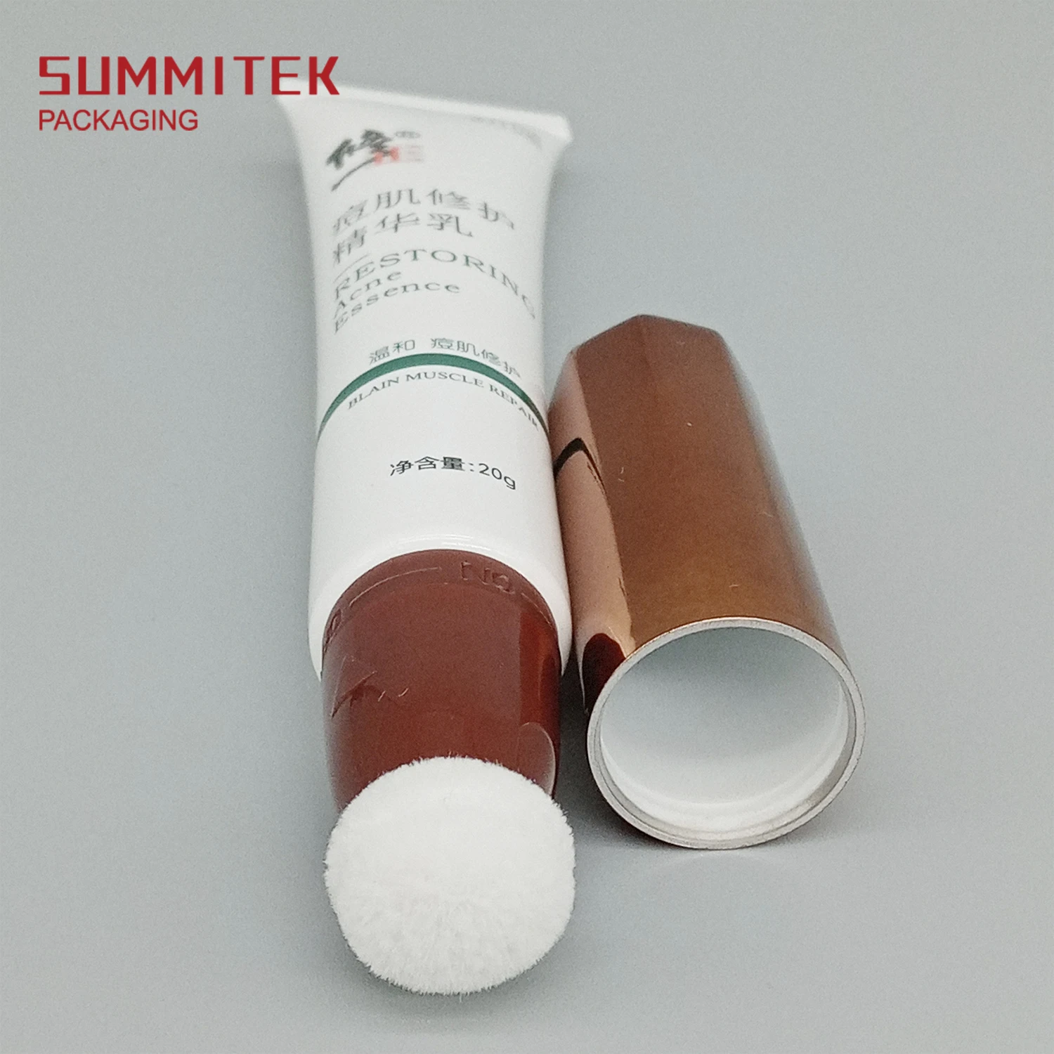 New Design Custom Empty Cosmetic Make Up Tube With Sponge Liquid Foundation Puff