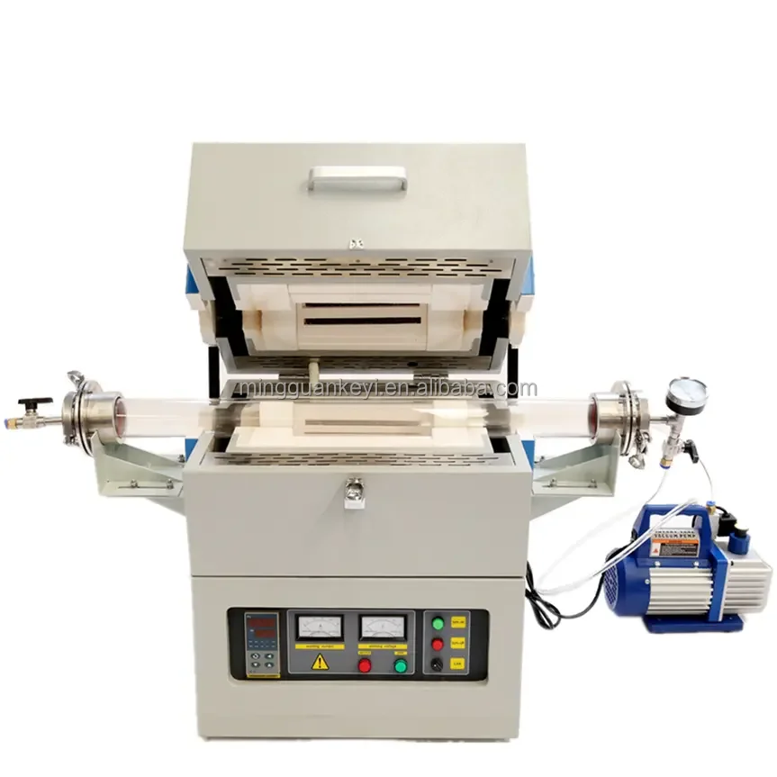 1200 degree high vacuum Quartz tube furnace Resistance wire heating furnace for Annealing and Sintering