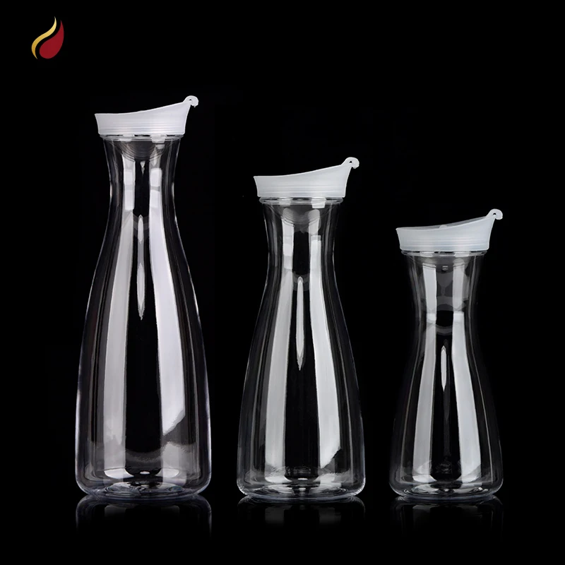 600ml 1000ml 1600ml 1L 1.5L PC Plastic Acrylic Juice Iced Tea Pot Jug Cold Water Pitcher With Lid For Household Juicer Carafe