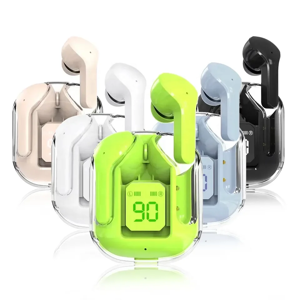 Mini in-Ear Earbuds Headset with Mic Noise Cancel HiFi Stereo Touch Control LED Digital Clear TWS Wireless Earphone Headphone