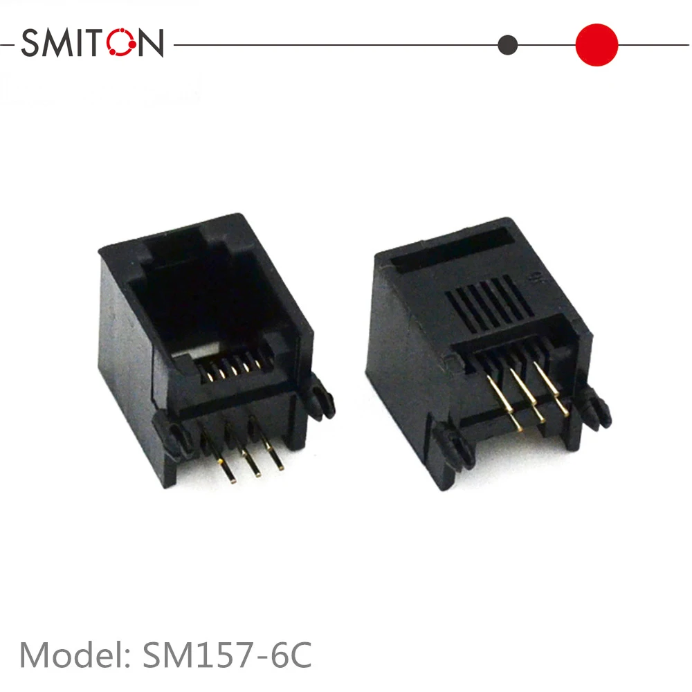 Модульный разъем для телефона 6P2C/4C/6C RJ11 PCB