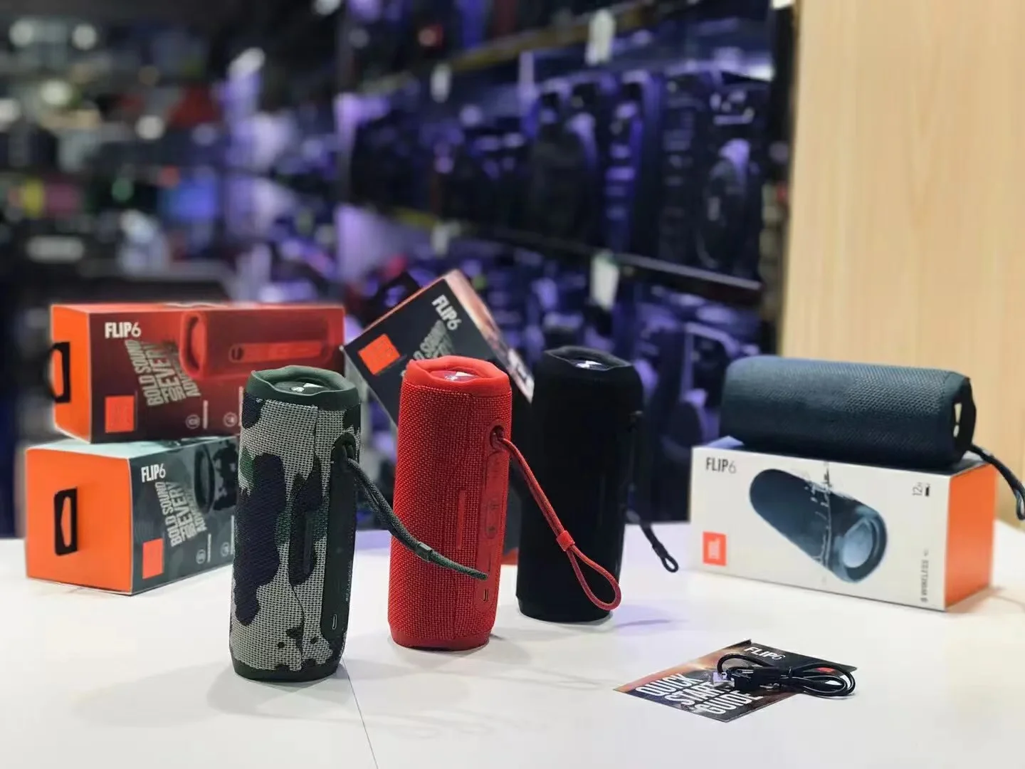 Top selling 2023 Fip6 Speakers Outdoor Sports Waterproof Portable Subwoofer  Wireless BT 5.0 Speaker with TF USB FM AUX Flip 6