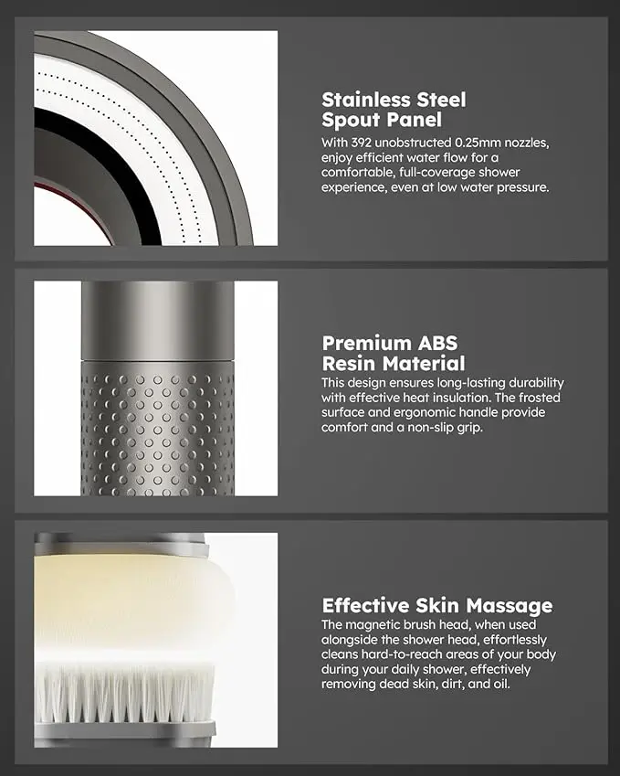 Beauty shower Head Black Filter with vitamin Filter custom color to remove chlorine odor Improve skin moisture