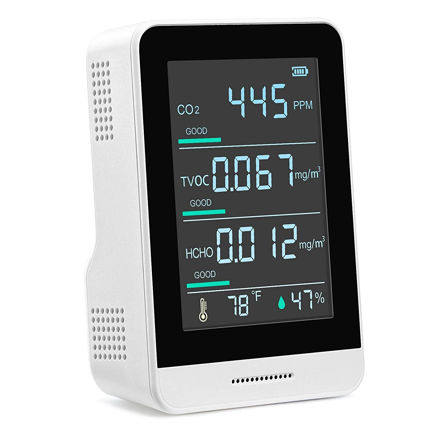 AK4 High Accurate Rechargeable CO2 Monitor NDIR Sensor Portable Carbon Dioxide Detector Indoor Air Quality CO2 Tester