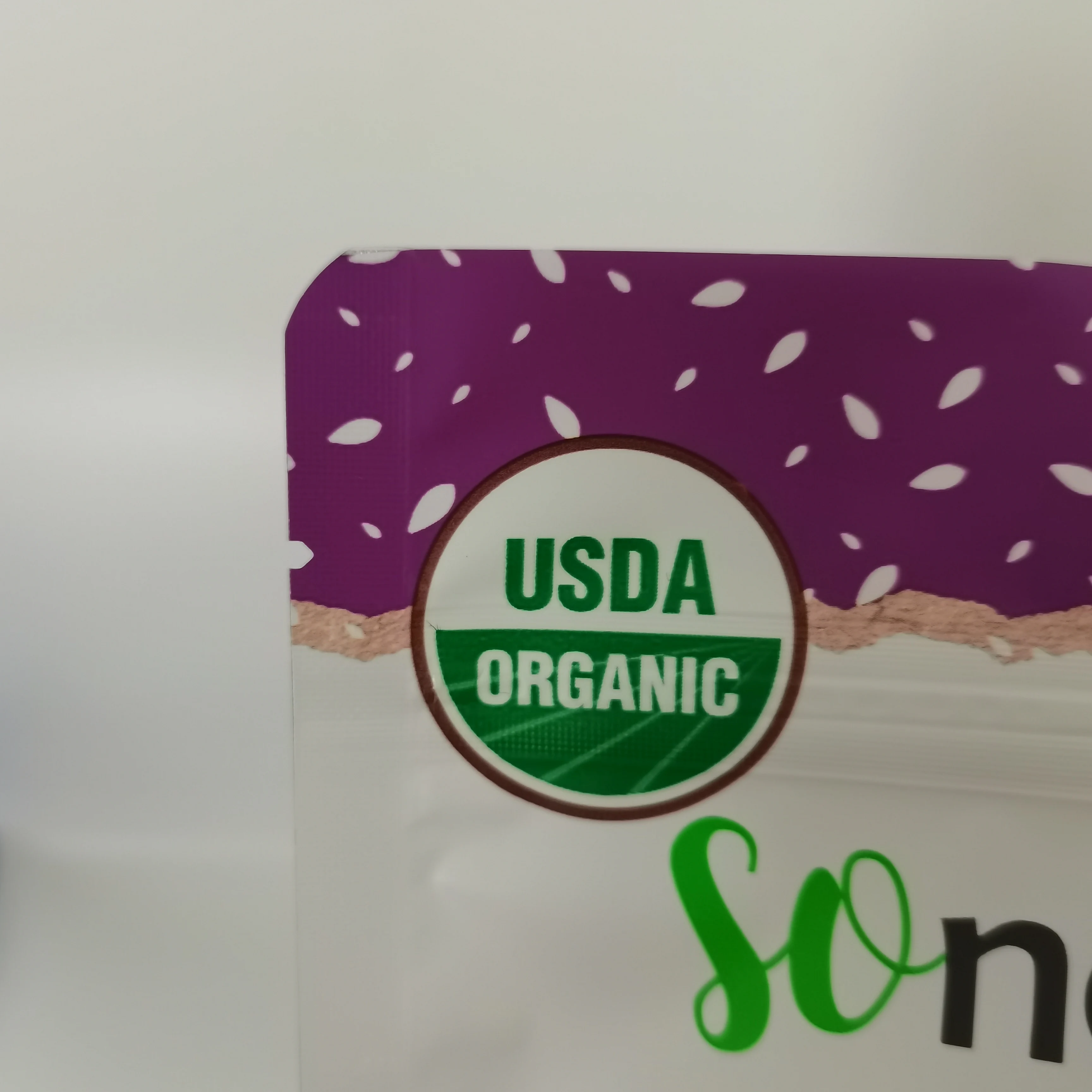 Custom Design 454g  Plastic Smell Proof Sugar Powder Best Food Packaging Pouch Bag